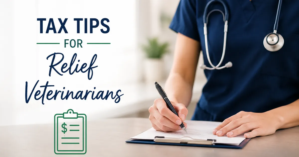 Tax Tips for Relief Veterinarians: What You Need to Know
